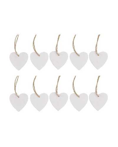 Set 10 cuori bianchi