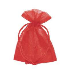 Sacchetto in organza cm 9x 12 rosso