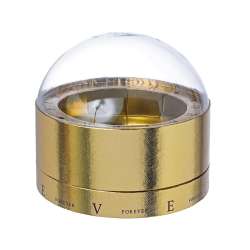 Scatola bussola con cupola in plexi trasparente cm 13 oro