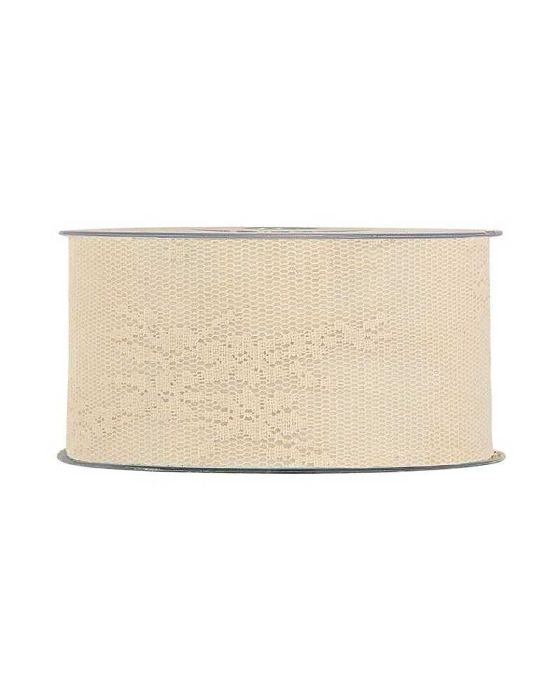 Nastri in Tessuto | NASTRO ALBERTINE IN PIZZO - H.4 CM X 15 MT - CREMA | 8057502372007
