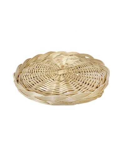 Vassoio tondo in vimini naturale Ø25 cm ideale per decorazioni e ristorazione