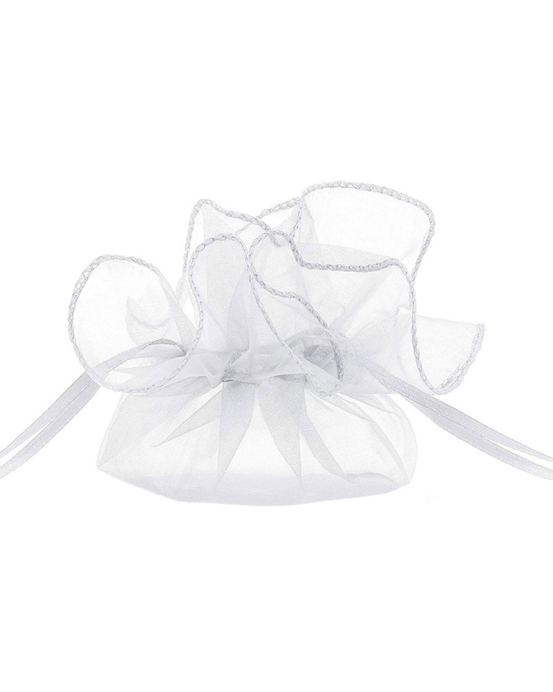 SACCHETTO IN ORGANZA CON COULISSE - CF 9 PZ - 25X25 CM - BIANCO