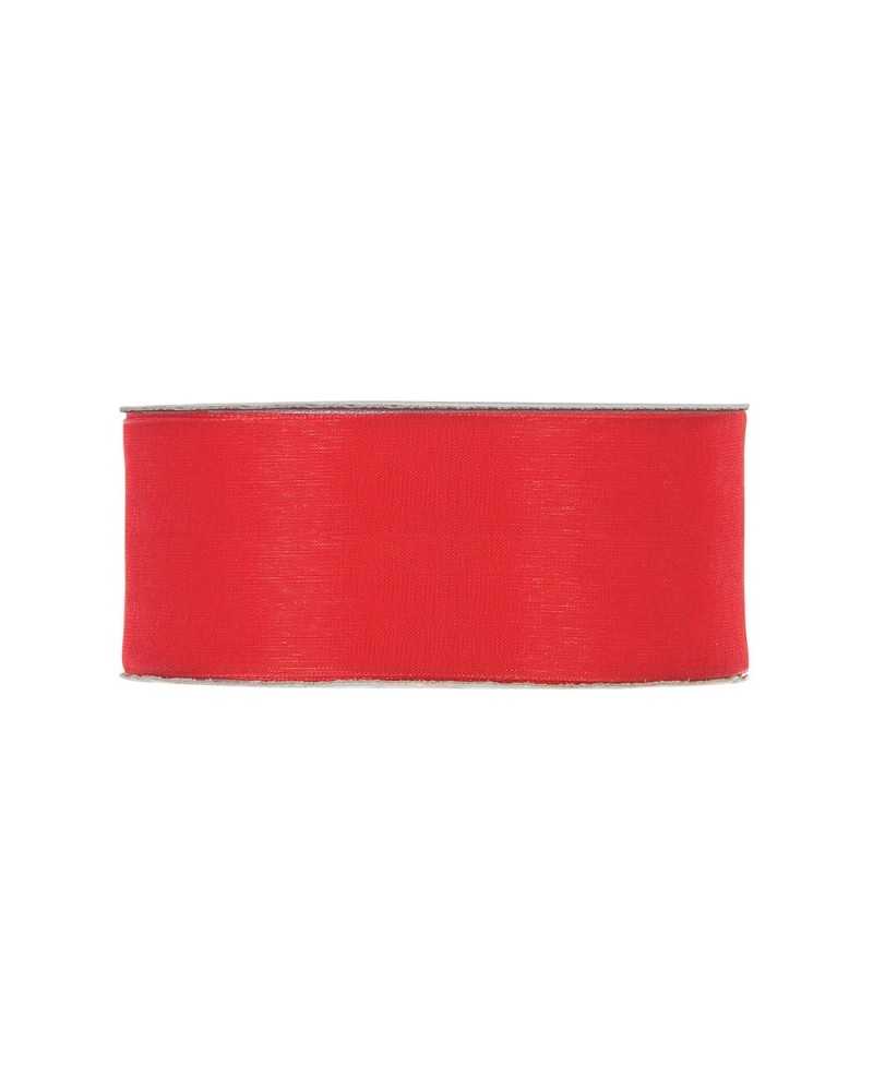 Nastri in Organza | NASTRO ORGANZA - H.4 CM X 50 MT - ROSSO | 8033954036414