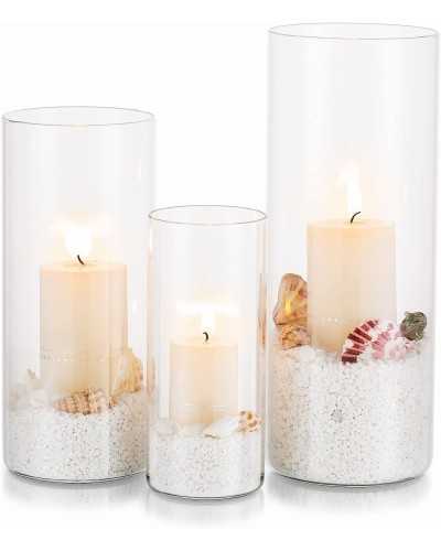 Vetro Basic | Vaso Cilindro in Vetro Trasparente Ø8xH20 cm – Elegante e Versatile | 8056518191138