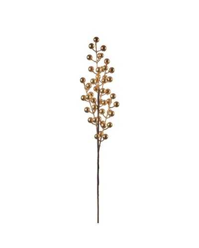 Ramo Bacche Decorative Oro H.50 cm – Confezione 2 Pezzi