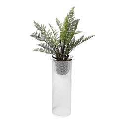 Vaso metallo bianco  d.13.5x27cm