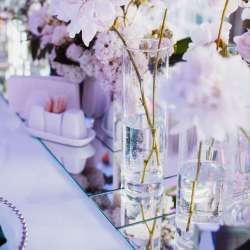 specchio centrotavola matrimonio