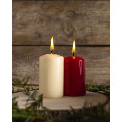 Cf 12pz moccoli cm 6 h12 candela rossa