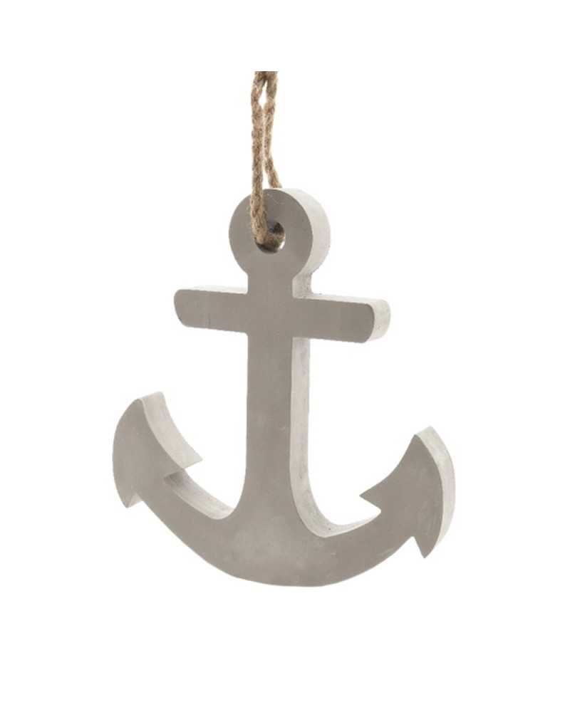 Decorazioni Mare | ANCORA IN CEMENTO CON CORDA - 33X4 CM X H.35 CM - GRIGIO | 8718532554312