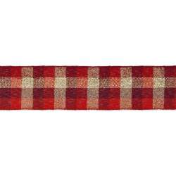 Nastro a quadri cm 38 x 18 mt rosso oro