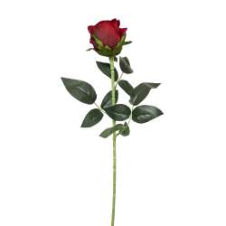 Bocciolo di rosa  velluto h 76 d 7 rossa