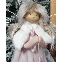 FATA IN TESSUTO CON LED - D.34 CM X P.22 X H.60 CM - ROSA in Soggetti e Personaggi