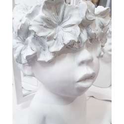 Testa stone boy small 17.5*16*26.5h bianca