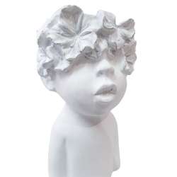 Testa stone boy small 17.5*16*26.5h bianca