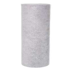 Tulle natalizio cm 25x100 mt silver glitterato