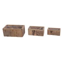 Set 3pz cassette  cm 36-31-24 x 21-17-12 h16 di legno natura