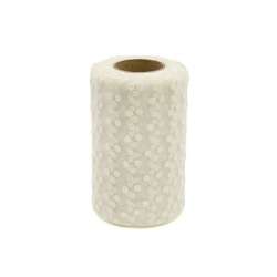 Tulle pois 12.5x25 mt avorio