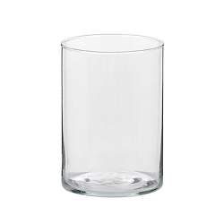 Vaso cilindro di vetro dm 12 h 20 trasparente