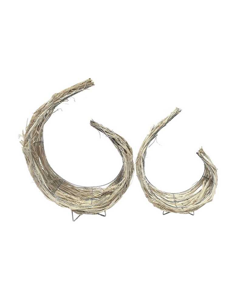 Cesti in Vimini e Naturali | SET 2 PZ - LUNE IN RATTAN NATURALI - 30 CM / 40 CM | 21035142 