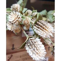 Ramo globosa h 70 spray x 7 avorio