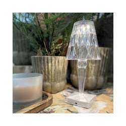 Lampada da tavolo kate acrilico cm 12 h37  2000mah 6 ore ric