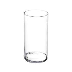 Vaso cilindro di vetro dm 8 h25 trasparente