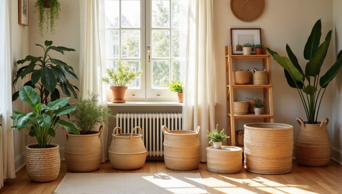 Cesti in vimini e fibre naturali | Ordine e stile boho